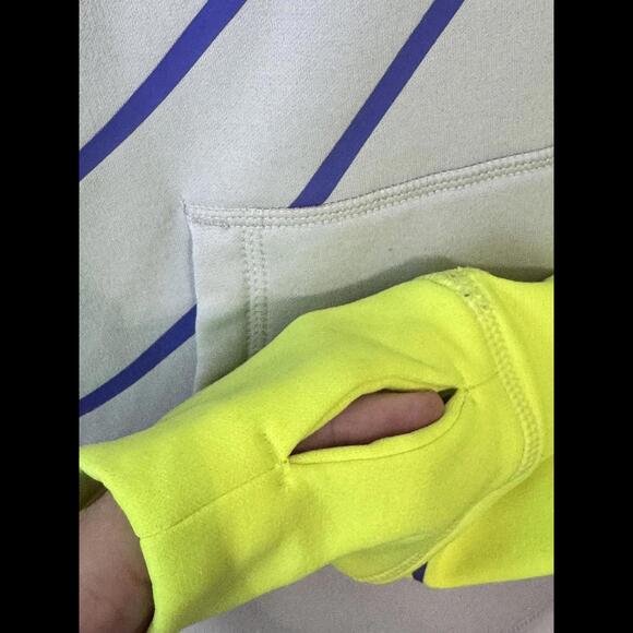 Nike‎ Therma Fit Hoodie Big Swoosh Men's L Neon Bright Colors - Picture 5 of 7